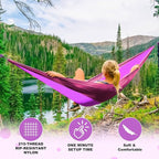 SZHLUX Camping Hammock Double & Single Portable Hammocks - Image 4