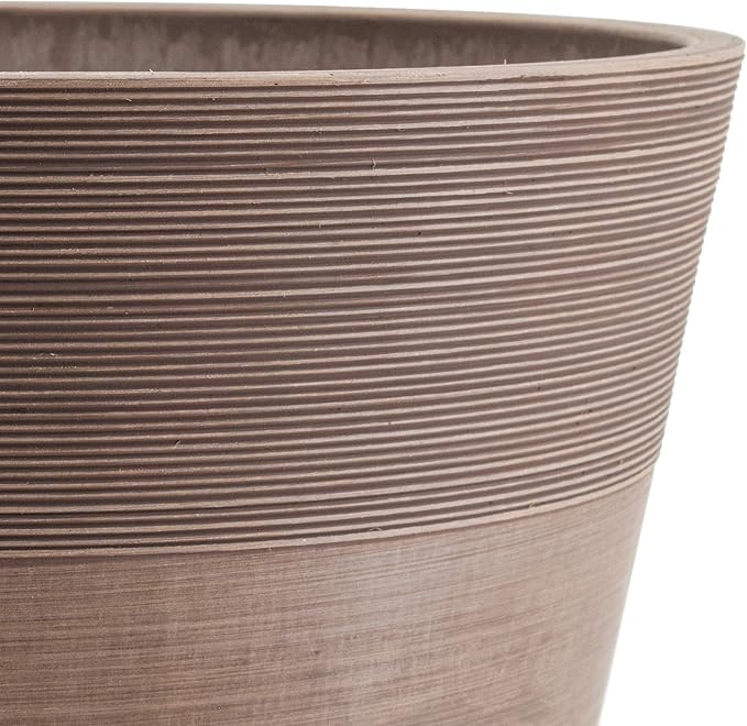 PSW Pot Collection FM35TP 14-inch Plastic/Stone/Wood Composite Large Ribbed - Image 3