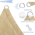 E&K Sunrise 3' x 3' x 3' Sun Shade Sail Triangle Canopy Shade Cover UV Block - Image 4