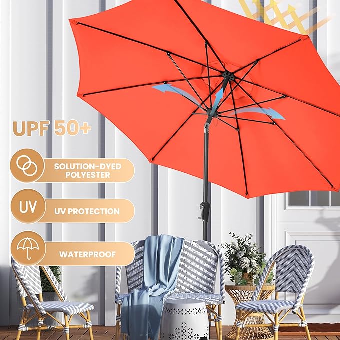 Ayge 9FT Large Outdoor Patio Umbrella Market Table Umbrella-UV Resistant - Image 6