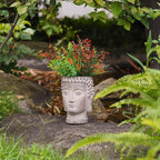 Buddha - Face Flower Pot - Head Planters - Garden Statue - Cactus Succulents - Image 8