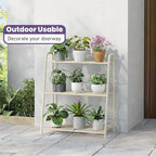 3-Tier Corner Plant Stand, Metal Black Flower Pot Rack, Indoor Outdoor Heavy - Image 6