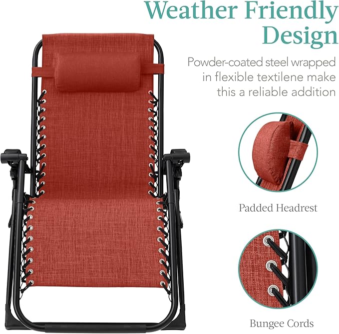 Best Choice Products Oversized Zero Gravity Chair, Folding Outdoor Patio - Image 4