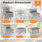 10-Seat Outdoor Wicker Patio Furniture Set - Image 3