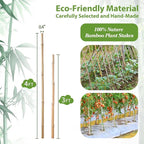Plant Stakes, 4FT Natural Bamboo Garden Stakes, Bamboo Sticks - Image 2