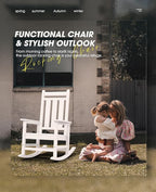 KINGYES Oversized Outdoor Rocking Chair Set of 2, All-Weather Patio Rocking - Image 8