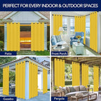 PureFit Outdoor Curtains for Patio Waterproof Weatherproof, UV Resistant - Image 5
