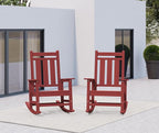 KINGYES Oversized Outdoor Rocking Chair Set of 2, All-Weather Patio Rocking - Image 2
