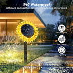 Outdoor Solar Lights, 6 Pack Led Solar Sunflower Lights, Stake/Wall 2-in-1 - Image 6