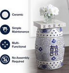 JONATHAN Y TBL1013A Double Happiness 18" Chinoiserie Ceramic Drum - Image 6