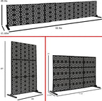 Oakland Living 6 ft. X 4 ft. Black Freestanding Metal Privacy Screen Room - Image 2