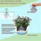 Set of 2-8 Inch Self Watering Hanging Planters - Image 9