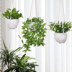 YIBOT 3 Pack Macrame Plant Hanger Indoor Hanging Planter - Image 8