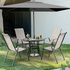 VINGLI Patio Chairs Set of 8 – Stackable Outdoor Dining Chairs - Image 2