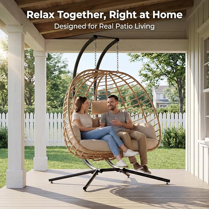 SWITTE Double Hanging Egg Chair - Image 2
