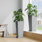 Tall Planters for Outdoor Plants Set of 2, 23.6" Large Taper Flower Plant Pots - Image 6