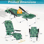 ABORON Tanning Chair with Face Hole, 5-Position Adjustable Reclining Beach - Image 3