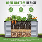 INNO STAGE 4x2x2ft Galvanized Raised Garden Bed, Raised Garden Bed Kit-Metal - Image 7