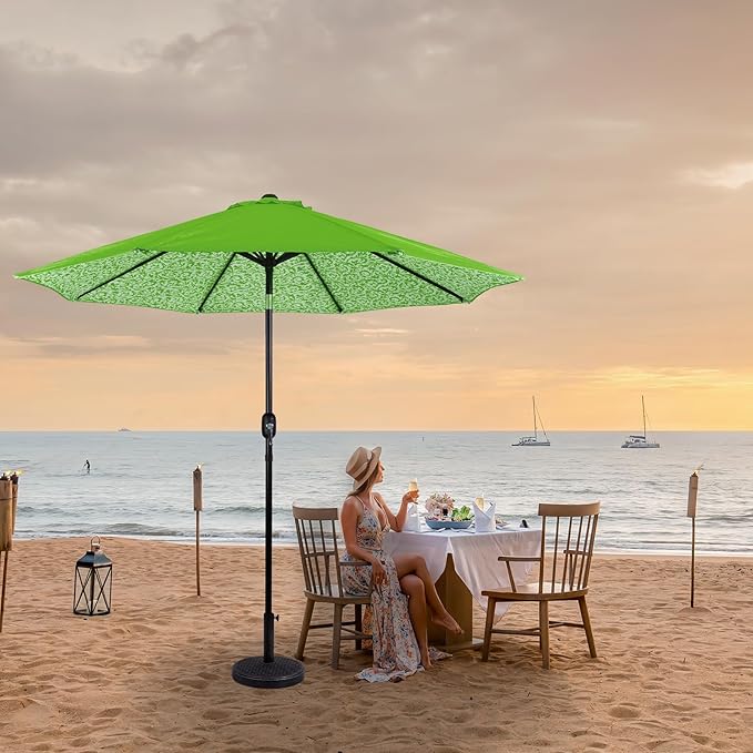 Backyard Expressions 9 ft. Patio Umbrella, Market Table Umbrella w/Tilt and - Image 5