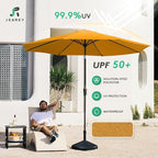 JEAREY 9FT Outdoor Patio Umbrella Outdoor Table Umbrellas - Image 3