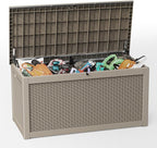310 Gallon Lockable Outdoor Storage Box – Waterproof Resin Deck Box by Unknown