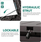 YITAHOME 100 Gallon Resin Deck Box, Weather Resistant Outdoor Storage Box - Image 6