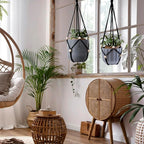 Artilady Black Hanging Planter for Indoor Plants Macrame Plant Hanger Large - Image 2