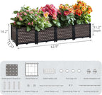 Large Planters for Outdoor Plants 14" Tall Planter Box, Raised Beds for - Image 5