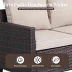 Rattan Outdoor Sofa 3-Seater - Image 6