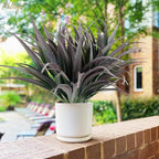 6Pcs Artificial Grass Fake Plants 17.3in Outdoor Plants UV Resistant Faux - Image 4