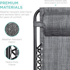 Best Choice Products Set of 2 Adjustable Steel Mesh Zero Gravity Lounge Chair - Image 6