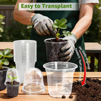 MIXC Clear Nursery Pots with Humidity Domes, 5/4/3.5 Inch Reinforced - Image 6