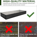 10×3×1FT Galvanized Raised Garden Bed Kit, Metal Planter Boxes, Large Outdoor - Image 6