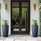 Kante 23.6" H Charcoal Concrete Tall Planters, Large Outdoor Indoor Decorative - Image 6
