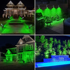 T-SUN Green Solar Spotlights, IP65 Waterproof Outdoor 4 LED Solar Garden Lights - Image 8