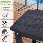 Y&M Outdoor Side Table, HIPS Adirondack Small Single Table, Waterproof Square - Image 7