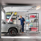 IZEUK Heavy Duty Garage Shelving, 5 Tier Wide Metal Storage Shelf Rack - Image 2