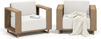 2 Pieces Patio Furniture Set, Outdoor Rattan Wicker Armchairs - Image 8