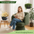 2 Pack 10 Inch Self Watering Hanging Planters - Image 5