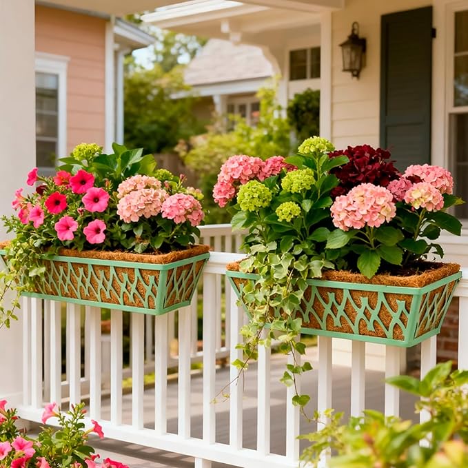 6 Pack 30 Inch Window Boxes Planters Railing Planter Box - Image 6