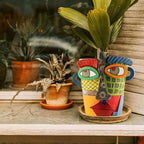 Abstract Face Planters Pots Head, Unique Head Planter - Image 6