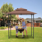 AECOJOY 8' x 5' Outdoor Grill Gazebo Canopy, BBQ Canopy - Image 6