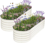 Galvanized Raised Garden Bed Outdoor- 2 Pcs Raised Beds by Permade