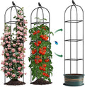 Square Tomato Cages for Garden, 6.2 FT Cucumber Trellis for Flowers, Rustproof by CLFUN
