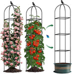 Square Tomato Cages for Garden, 6.2 FT Cucumber Trellis for Flowers, Rustproof by CLFUN