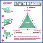 ShadeMart 10' x 10' x 10' Beige Sun Shade Sail Triangle Canopy Fabric Cloth - Image 6