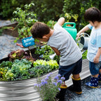 JERIA 2 Pcs 6×3×1ft Oval Raised Garden Bed, Galvanized Raised Garden Bed Kit - Image 6