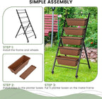 Giantex 2 Pcs Vertical Planter Raised Bed on Wheels, Elevated Garden Beds - Image 8