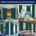 PureFit Outdoor Curtains for Patio Waterproof Weatherproof, UV Resistant - Image 5