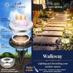 SOLPEX Solar Ground Lights, 12 Pack Solar Lights Outdoor Waterproof, 8 LED - Image 3